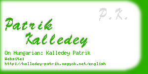 patrik kalledey business card